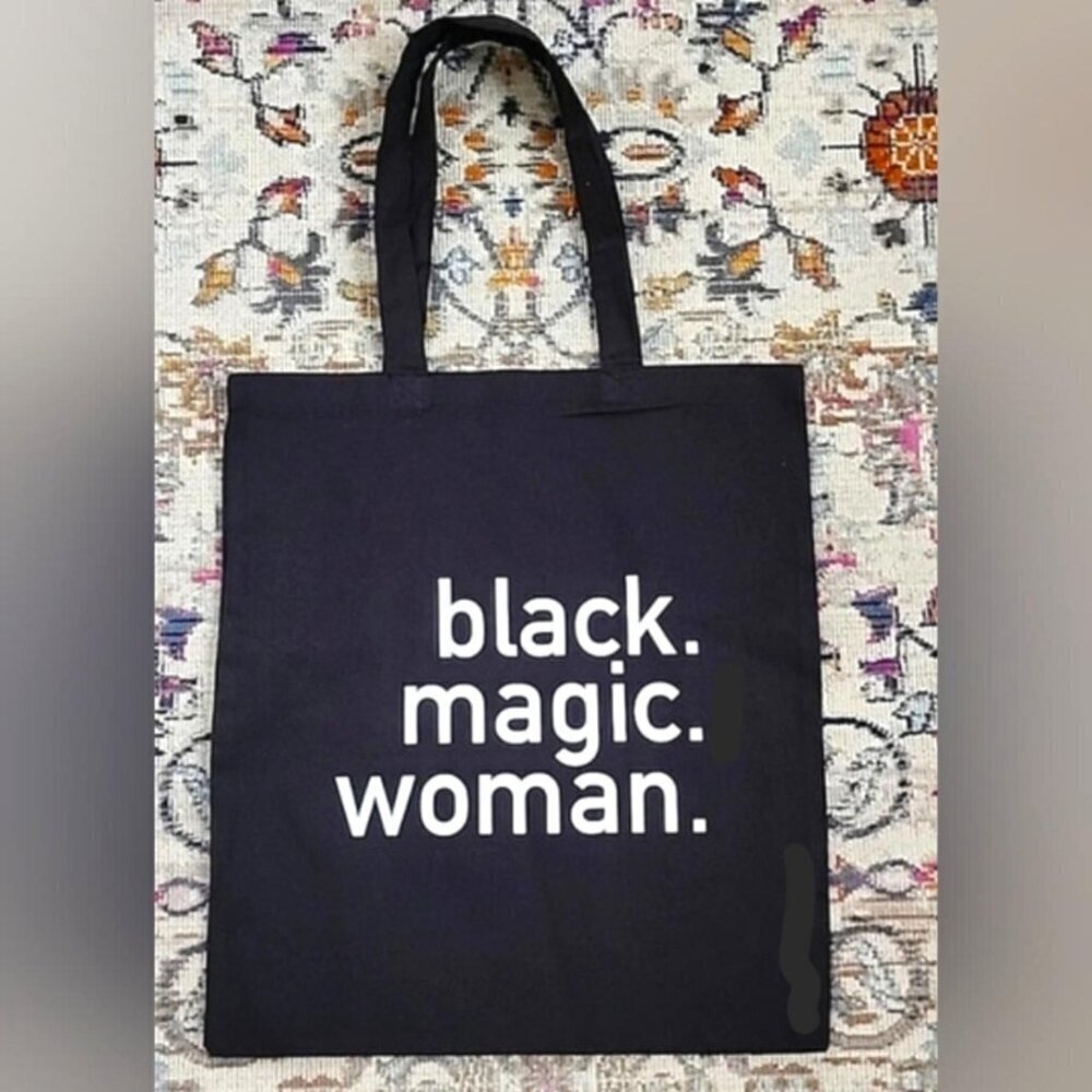 NWOT Black 100% Cotton Soft Tote Bag